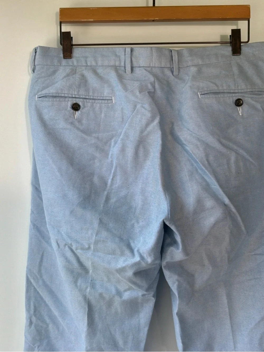 J Crew Bowery Dress Pants Mens Slim Blue Cotton Size 34 X 34